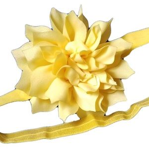 Flower baby headband soft elastic 3" diam